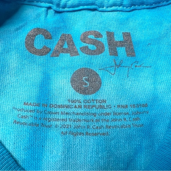 NWOT Johnny Cash Official Carousel Ballroom San Fran Tie Dye T-Shirt Unisex S - Picture 6 of 6